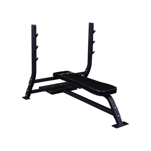 body solid flat olympic bench sofb250 corner view