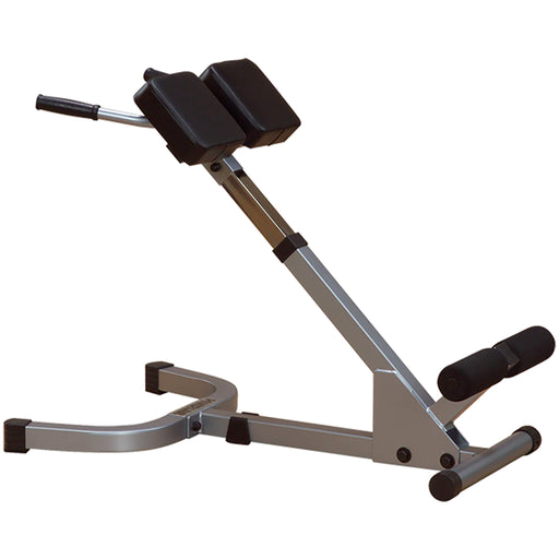 body solid powerline phyp200x 45 degree back hyperextension corner view