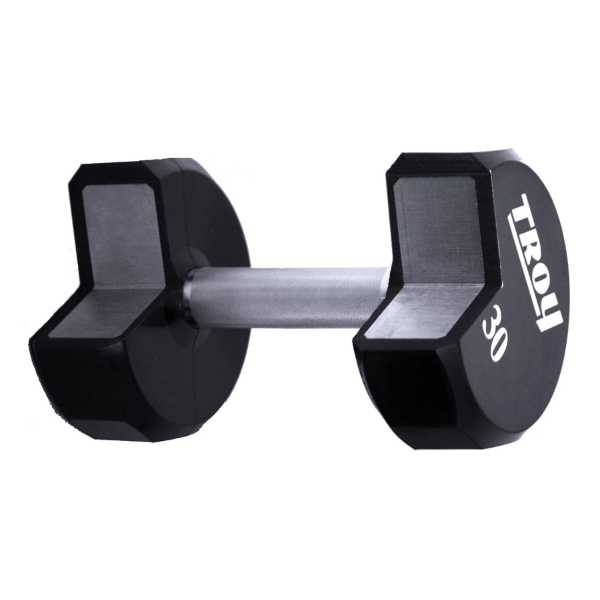 12 Side 30 lbs Urethane Dumbbell Side View