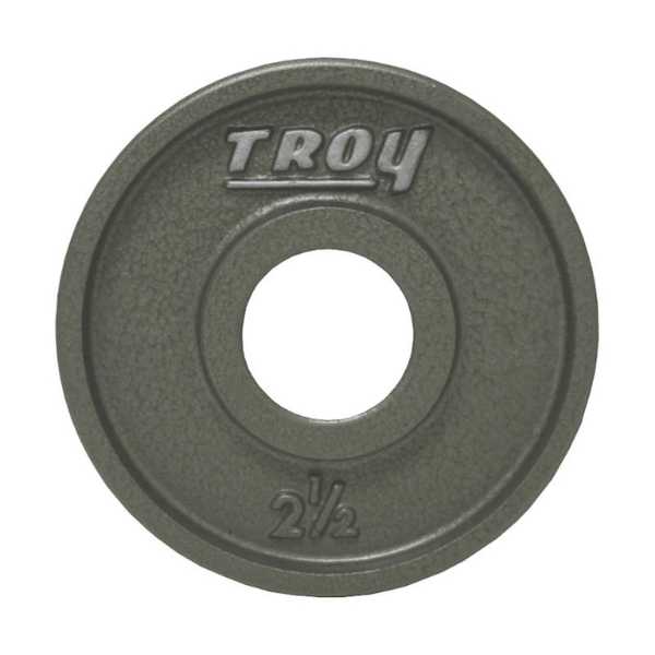 2.5lb Gray Wide Flange Premium Machined Olympic Plate Troy Barbell