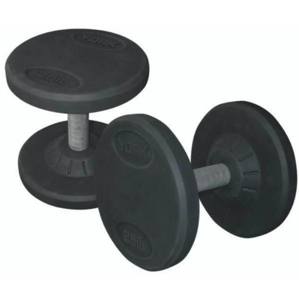 25lb YORK Rubber Pro Style Dumbbells