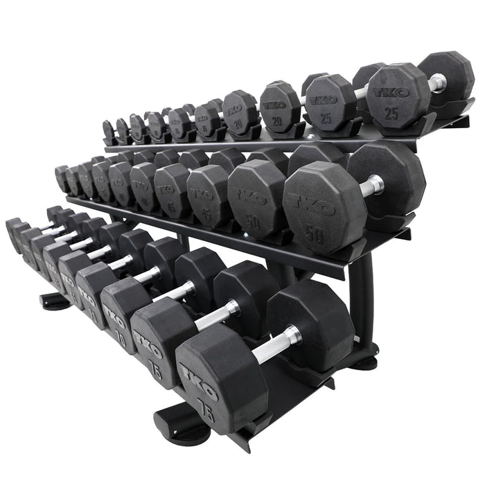 TKO 15 Pair Signature Dumbbell Rack With Saddles 7052