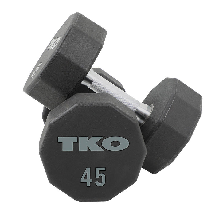 TKO 10 Sided Urethane Dumbbells Set