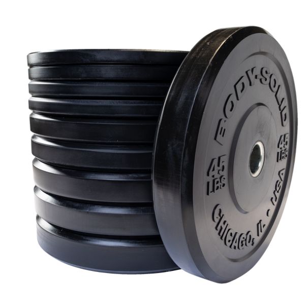 Body-Solid Chicago Extreme Solid Rubber Bumper Plate Sets