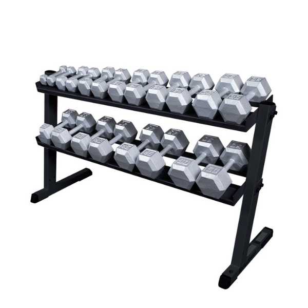 Body-Solid Dumbbell Rack GDR60 2-Tier with SDS550