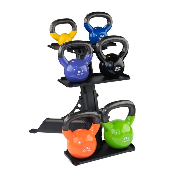 Body Solid GDKR50B with Colored Kettlebells