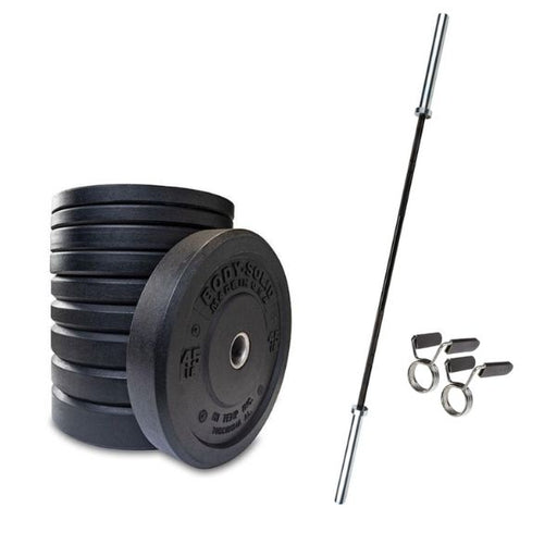 Body-Solid OBPH Premium Bumper Plate With Barbell