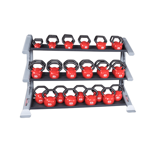 Body Solid Pro Clubline SDKR1000KB 3 Tier Kettlebell Rack