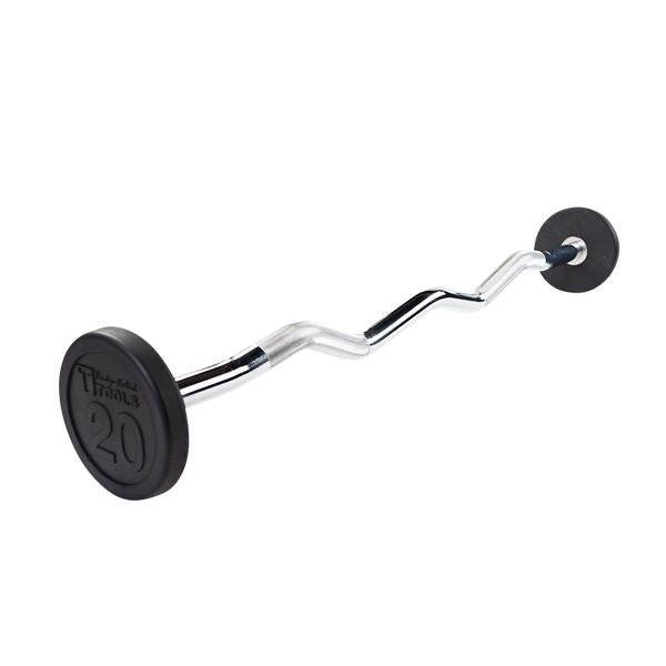 Body-Solid Rubber Coated Fixed Curl Barbell 20lb