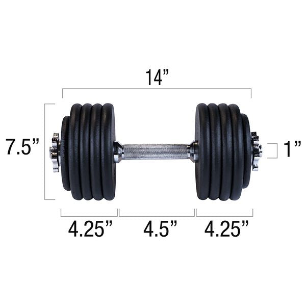 Body Solid Tools BSTADBPR Adjustable Dumbbell Set