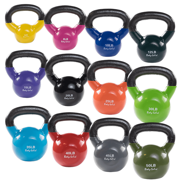 Body Solid Tools KBV Vinyl Coated KettlebellsBody Solid Tools KBV Vinyl Coated Kettlebells
