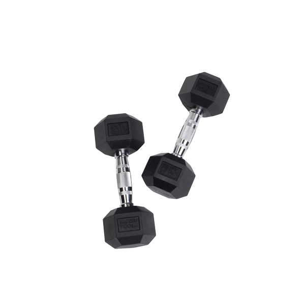 Body Solid Tools SDR Rubber Hex Dumbbells