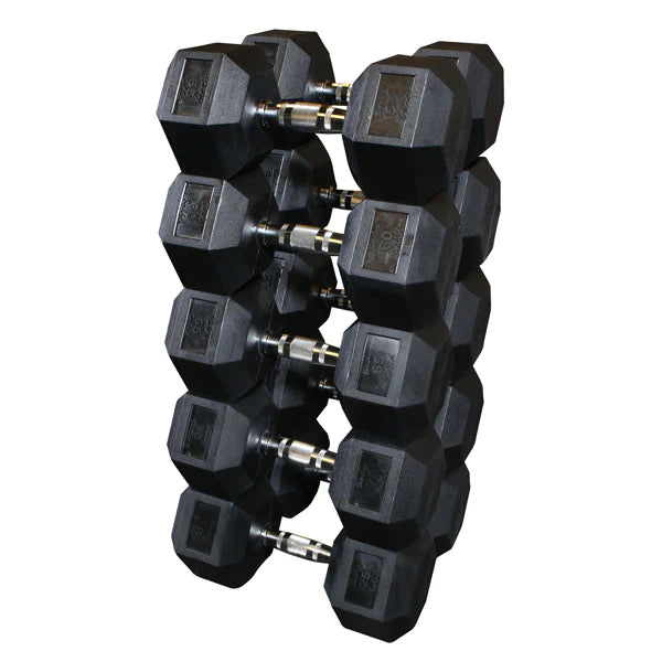 Body Solid Rubber Hex Dumbbell Sets