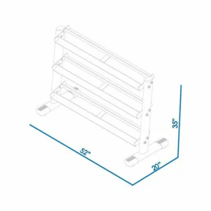 BodyKore G241 3-Tier Rack Dimensions