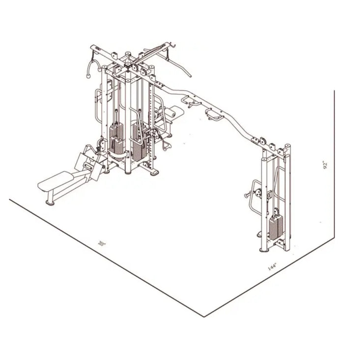 BodyKore GM5005 Five Position Dimensions