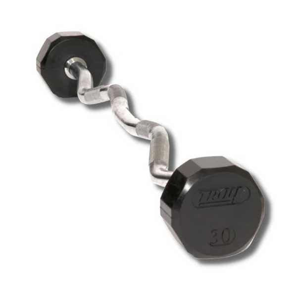 EZ Curl Bar Troy Barbell Solid Rubber Barbell