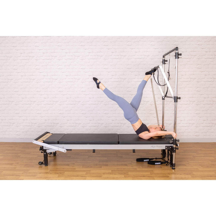 Female Workout Using Align Pilates C8 Pro Reformer with Tower