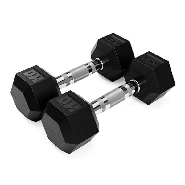 Rubber Hex Dumbbell 10LB Troy USA