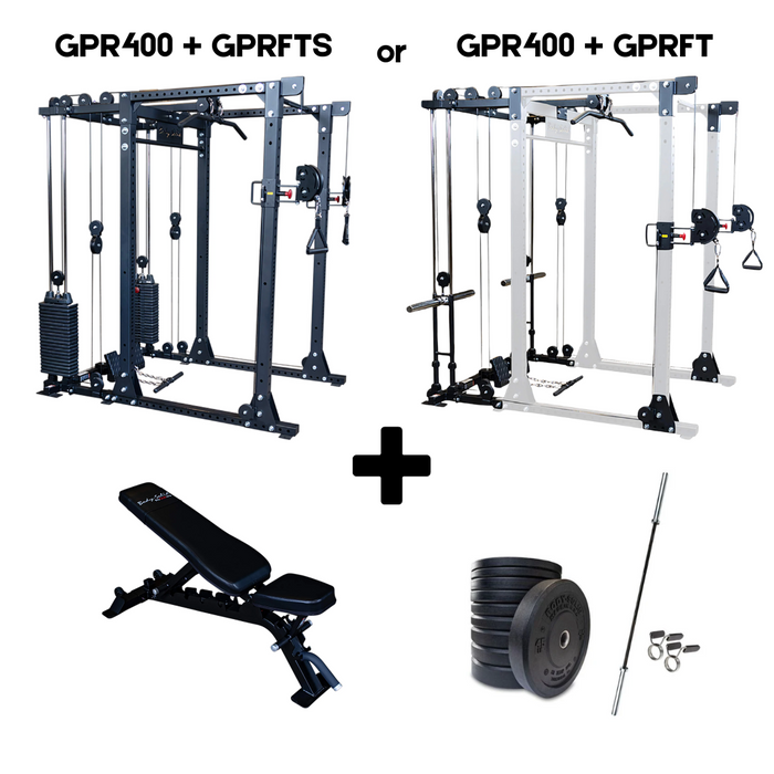 Select Fitness Body Solid Functional Trainer Power Rack Starter Bundle