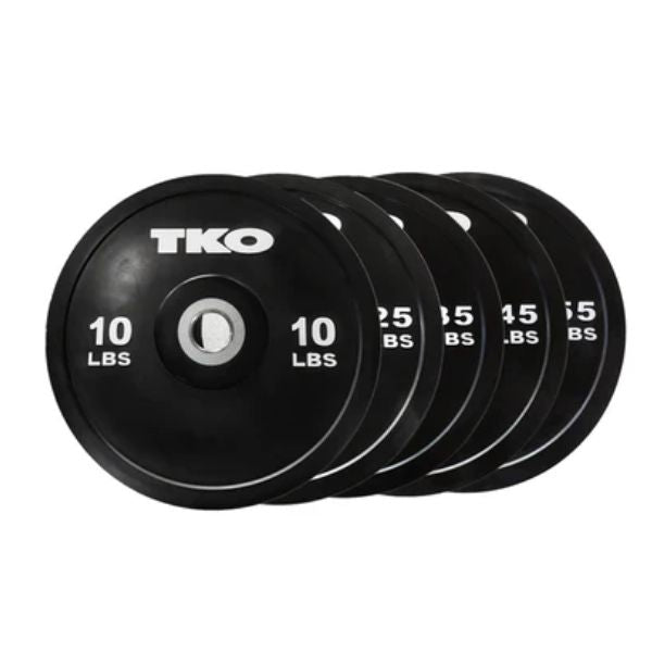 TKO Black Competition Rubber Bumper Plate Sets