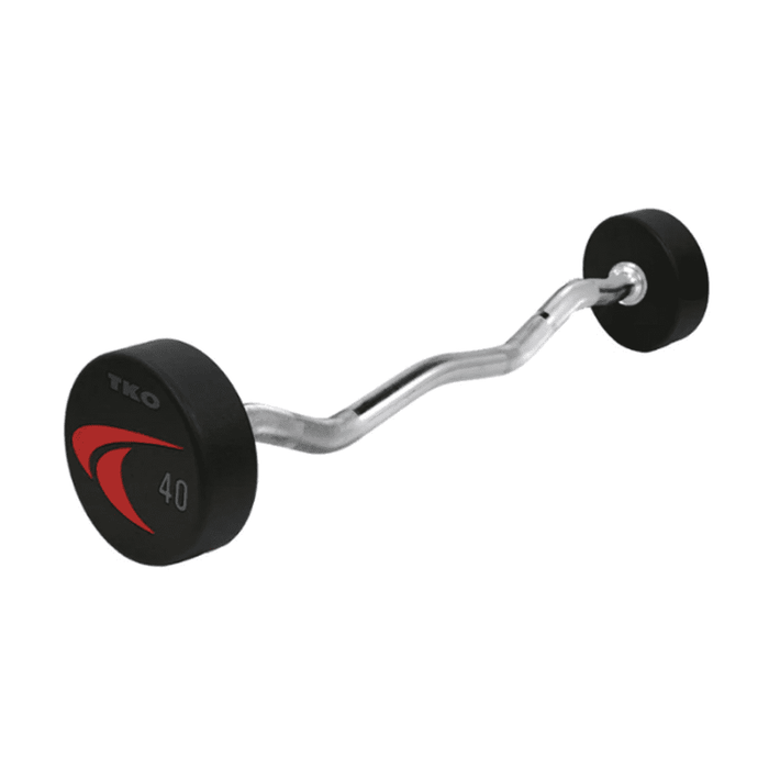 TKO Strength Urethane Barbell Set 20 lb to 110 lb with Rack