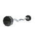 TKO Rubber Fixed EZ Curl Barbells