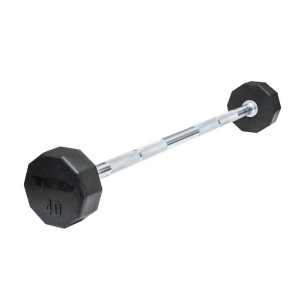 TKO Rubber Fixed Straight Barbells