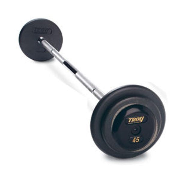 TROY Pro Style Barbell Straight Bar With Rubber End Cap