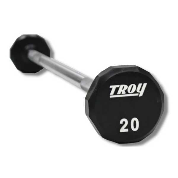 Troy Barbell 12 Sided Fixed Urethane Straight Barbell