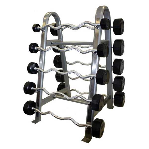 Troy Barbell 12-Sided Rubber Barbell Set with Rack - COMMPAC-110