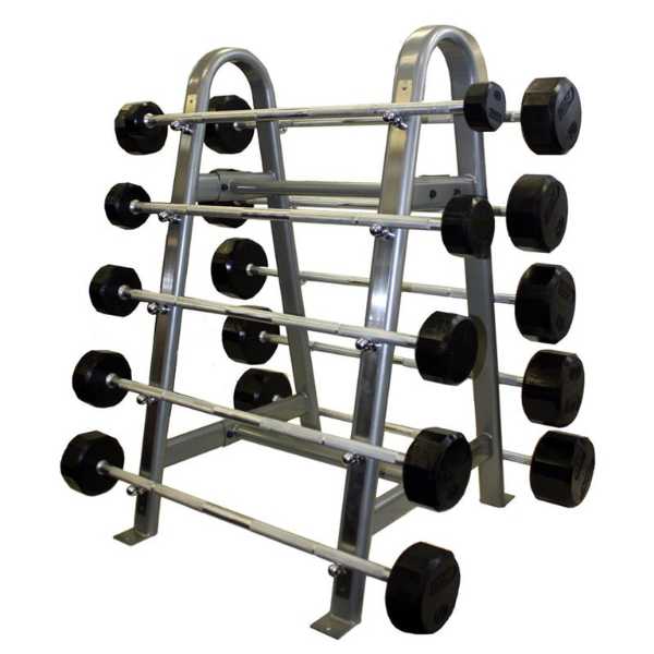 Troy Barbell 12-Sided Rubber Barbell Set with Rack - COMMPAC-110