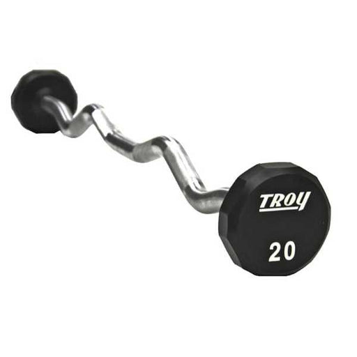 Troy Barbell Urethane Coated Fixed EZ Curl Barbell
