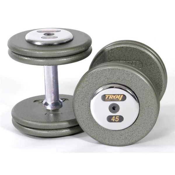 Troy Pro Style Gray Dumbbells 45LB