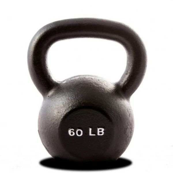 York Barbell 60lb Single Kettlebell Black