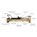 align pilates m8 pro maple wood reformer features diagram