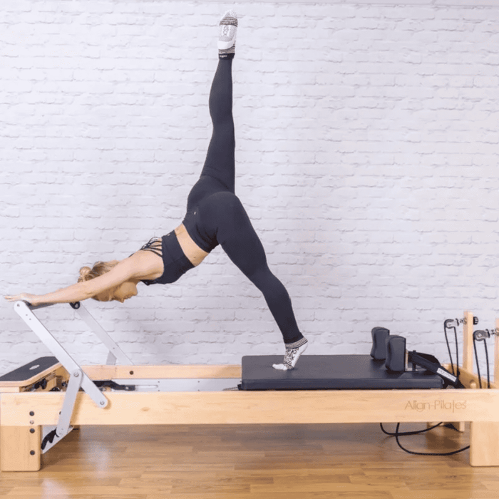 align pilates m8 pro maple wood reformer leg exercise