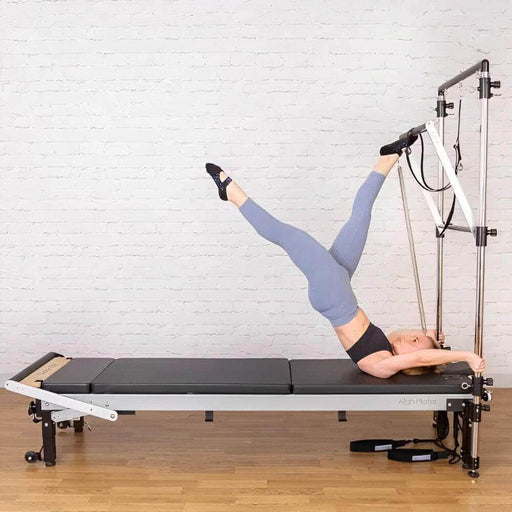 Set Pilates Facile Wood Reformer with Tower,(Half Trapeze),Sit Box, Jump  Board, Converter Bed, Maple Wood, Chrome Tower, 2 Yrs Warranty, Free  Assembly