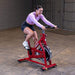 body solid best fitness bfsb5 indoor spin bike front left side view