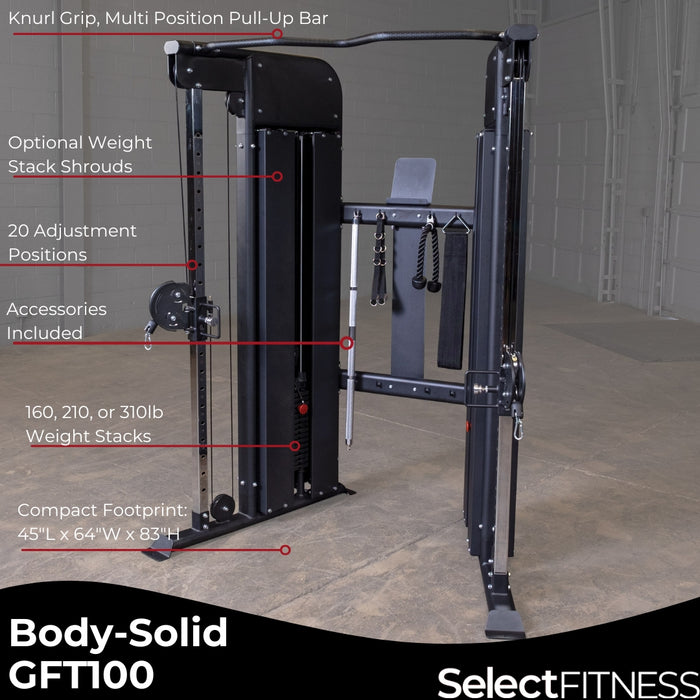 body solid gft100 functional trainer highlights