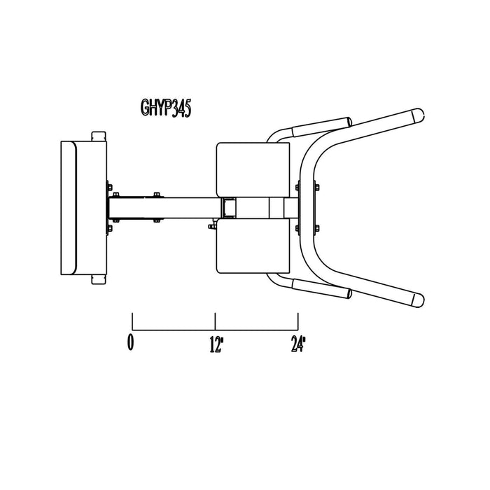 body solid ghyp345 top view dimensions