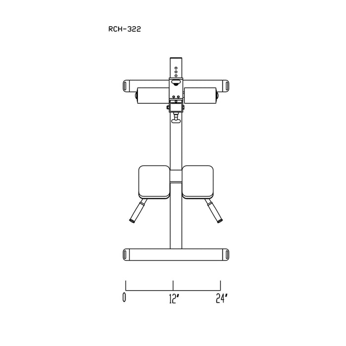 body solid grch322 top view dimensions