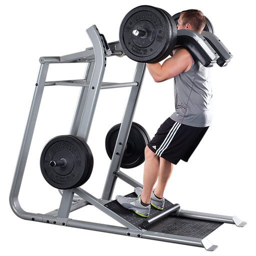 body solid leverage squat machine sls500 pro clubline side view