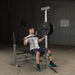 body solid olympic bench rack gdib46l lat pulldown