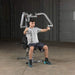 body solid plate loaded pec machine gpm65 front view with model