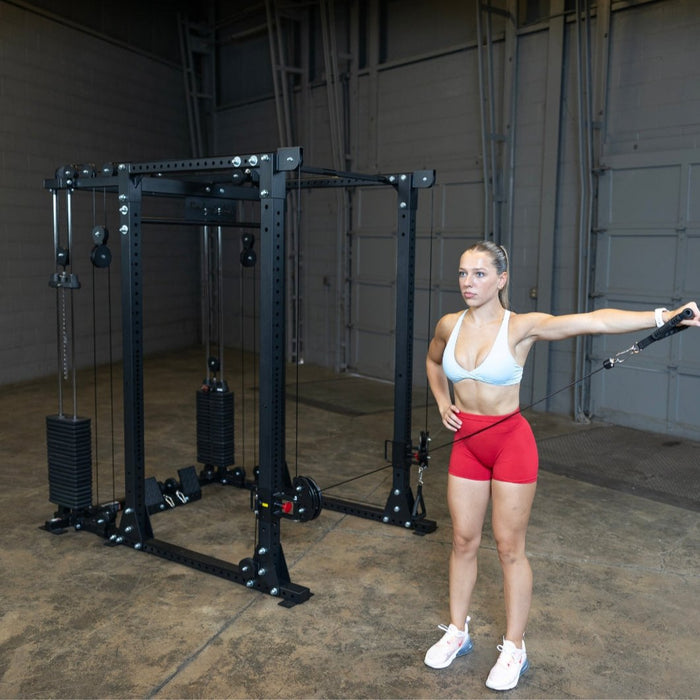 body solid power rack home gym machine with cables