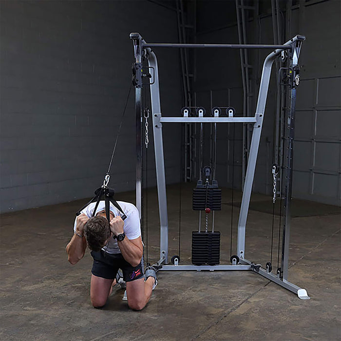 body solid powerline pft50 single stack functional trainer ab crunch