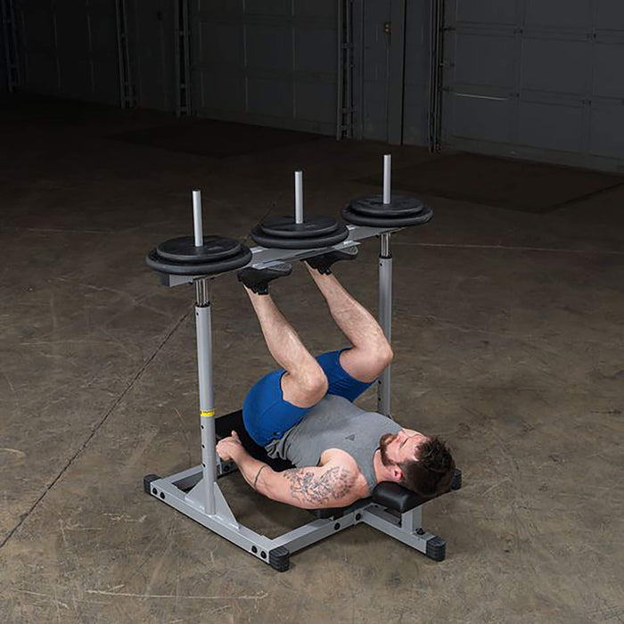 body solid powerline pvlp156x leg press with plates knee bent