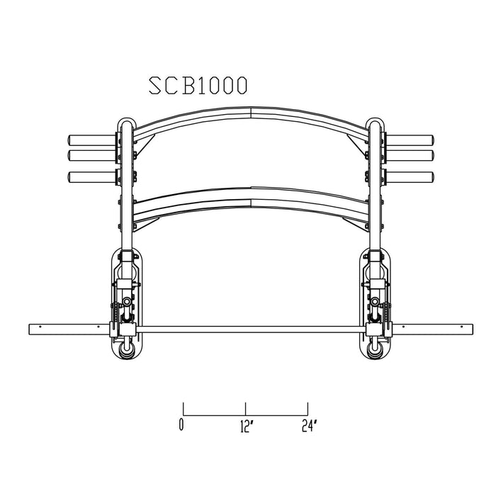 body solid pro clubline scb1000 top view