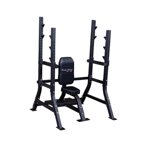 body solid pro clubline sosb250 shoulder olympic bench corner view