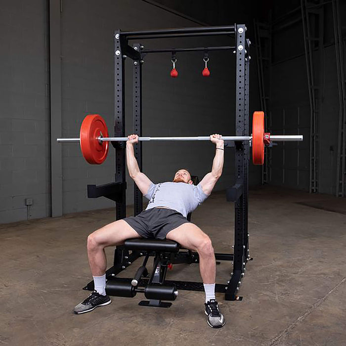 body solid pro clubline spr500 half squat rack bench press
